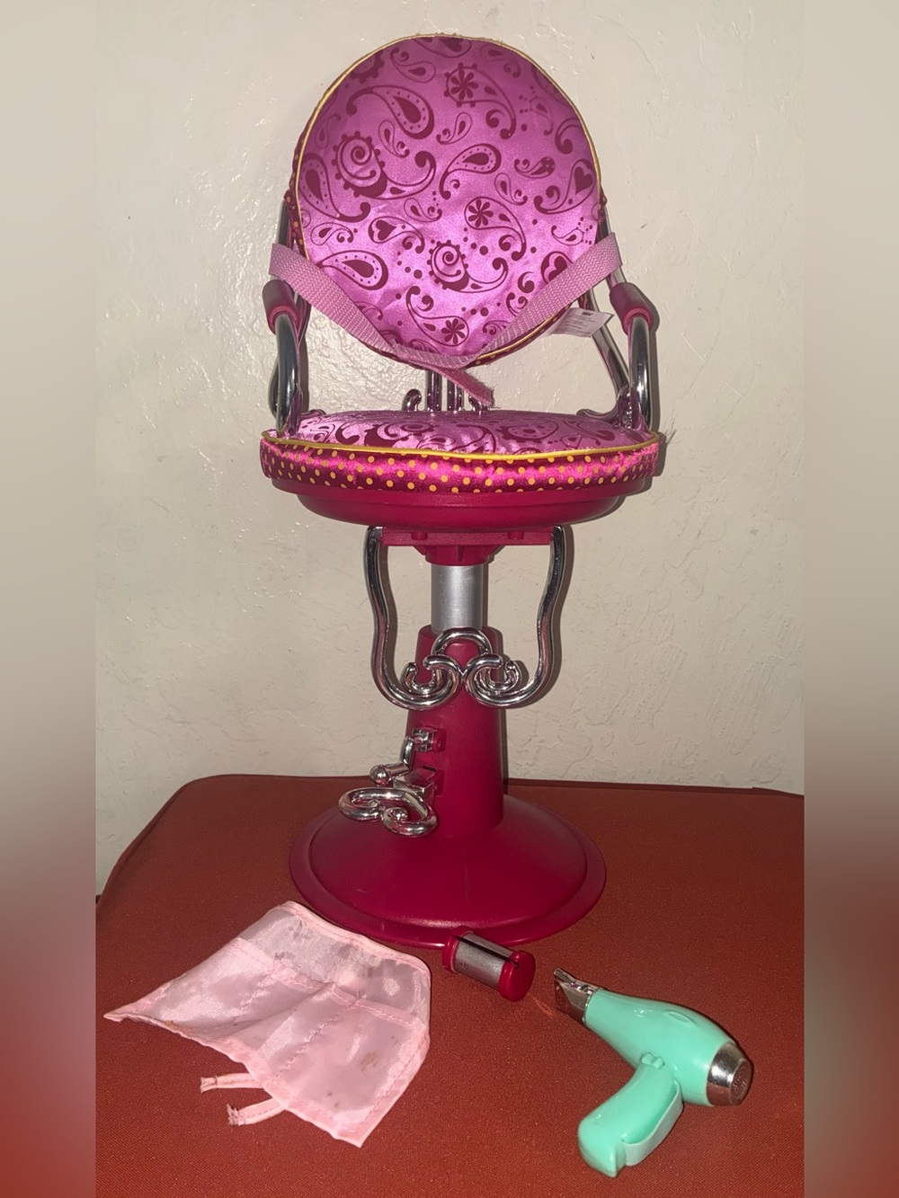 Battat Our Generation Pink Fashion Salon Styling Chair for 18”Dolls